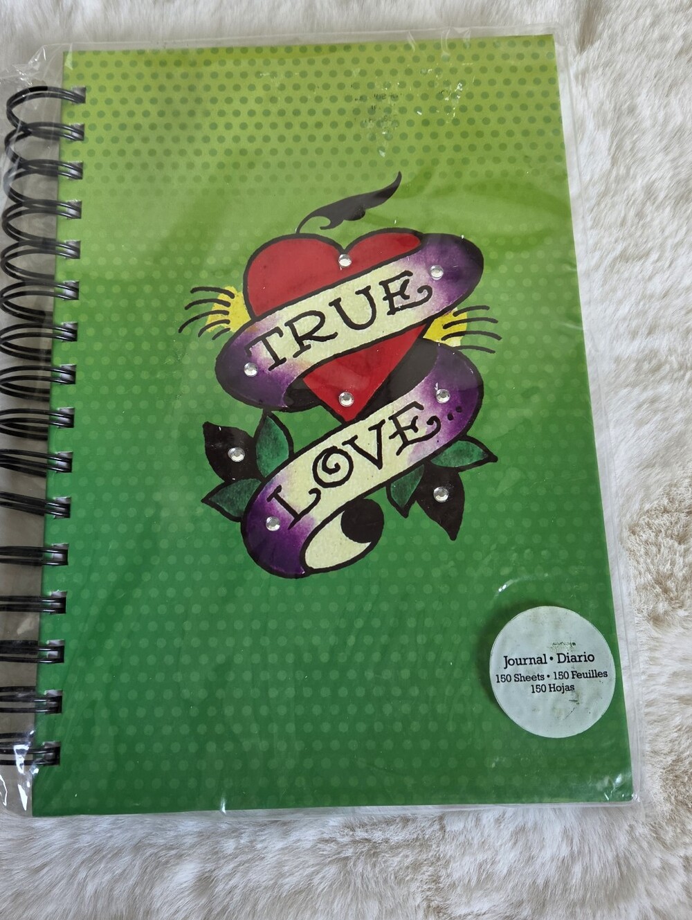 Vintage Ed Hardy "True Love Tattoo" Spiral Notebook NEW SEALED Y2K